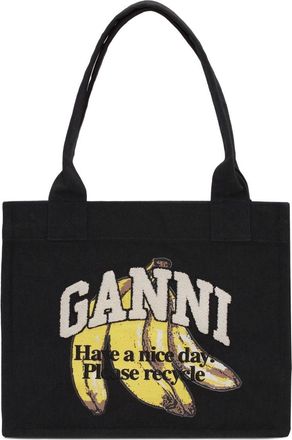 Ganni Organic Cotton Large Tote Bag