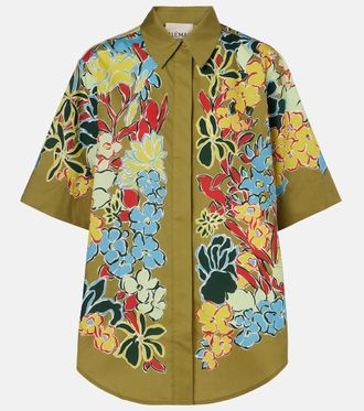 Alemais Al&eacute;mais Solstice floral cotton-blend shirt