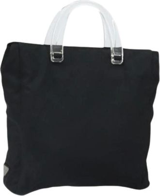 Prada Pre-owned Tote Bags, female, Black, Size: ONE SIZE Pre-owned Nylon Vintage Tote Bag