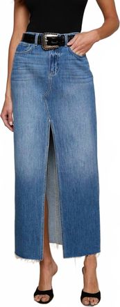 L'agence Rysa Denim Skirt In Woodrow