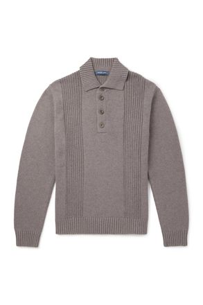 Frescobol Carioca Romano Cotton and Cashmere-Blend Polo Sweater