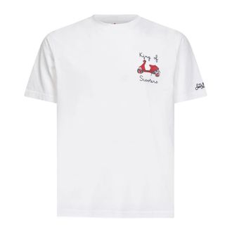 MC2 Saint Barth T-Shirts, male, White, Size: 2XL Portofino Embroidery T-Shirt