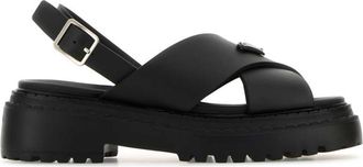 Prada Black Rubber Sandals