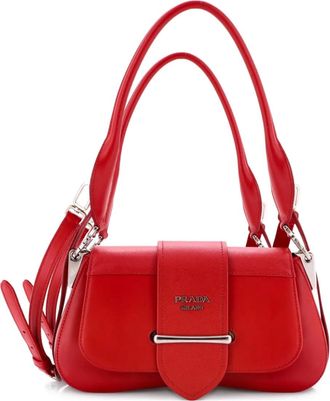 Prada Sidonie City Calf Medium shoulder bag - Rood