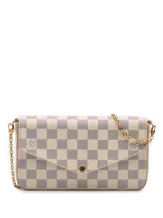 Louis Vuitton 2018 Damier Azur Pochette Felicie crossbody bag - women - Canvas - One Size - White