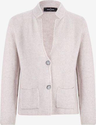 Gran Sasso Cardigan im Blazer-Schnitt aus Alpaka und Wolle
