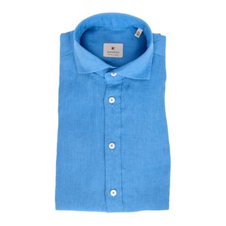 Bastoncino Heren, Overhemden, Blauw, Maat: XL Linnen