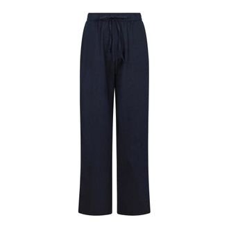 Neo Noir Relaxed Fit Linnen Broek - Dames - Wijde Broeken - Blauw - XS - Linnen - Broeken