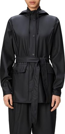 Rains Curve Waterproof Rain Jacket in Black at Nordstrom, Size X-Large
