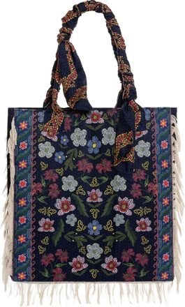 Agua Bendita Rania Fiore tote bag - Blue