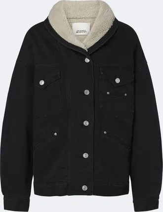 Isabel Marant Giacca di jeans Pimia con pile