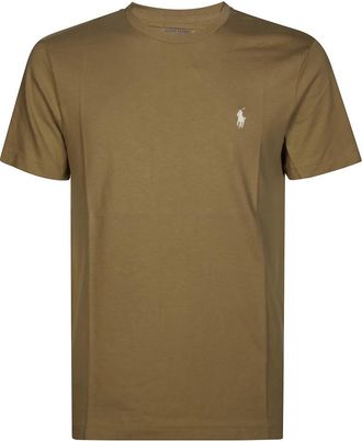 Polo Ralph Lauren T-shirt met logo - Heren - T-shirts - Bruin - S - Tops