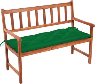 vidaXL Banco De Jard&iacute;n Con Coj&iacute;n Madera Maciza De Acacia 120 Cm Vidaxl
