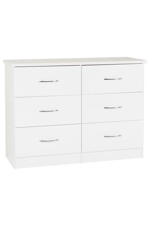 Seconique Nevada 6 Drawer Chest in White