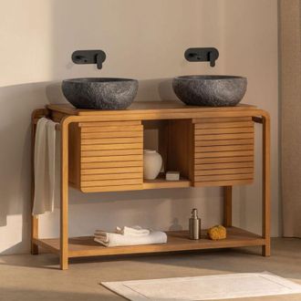 Sklum Conjunto De Mueble De Ba&ntilde;o En Madera De Teca Bradley Sklum