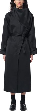 The Garment Zwarte enkellange jas - Dames - Mantel - Zwart - 2XS - Jassen