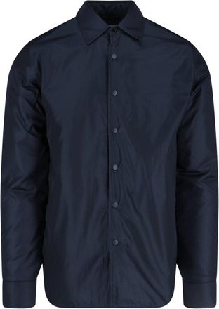 Aspesi Navy Blue Re-Shirt Nylon Casual Shirt