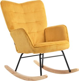 STILVORA Silla Mecedora, Sill&oacute;n Mecedor Con Aspecto De Lana Berber, Reposabrazos, Sill&oacute;n Con Patines De Madera, Sill&oacute;n Reclinable Para Sala De Estar, Dormitori