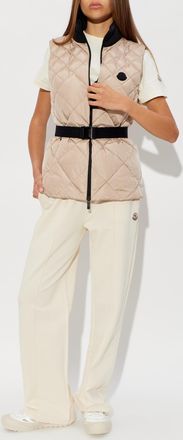 Moncler Quilted Vest Bignonia, Womens, Cream