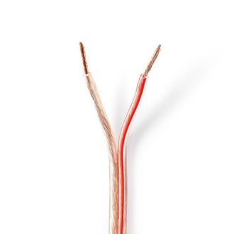 Nedis Cable De Altavoz 2x 250 Mm Cobre 1000 M Redondo Pvc Transparente Bobina