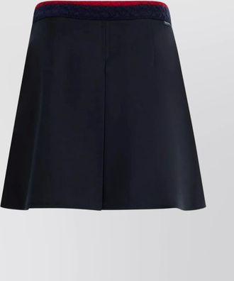 Moncler a-line box-pleat skirt contrasting waistband