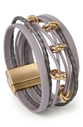 Saachi Mulistrand Knot Bracelet in Taupe at Nordstrom Rack