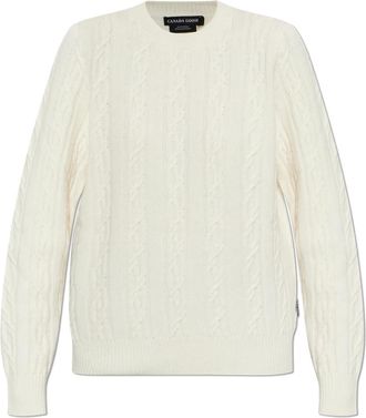 Canada Goose Habel Knit Crew - Dames - Ronde hals truien - Beige - L - Wol - Truien & Vesten