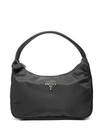 Prada 1990s triangle-logo tote bag - Black