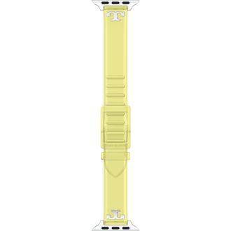 Tory Burch The Single T Jelly 16mm Apple Watch Watchband in Yellow at Nordstrom