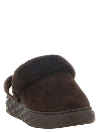 Jimmy Choo London Diamond Maxi Mule Slipper - Brown