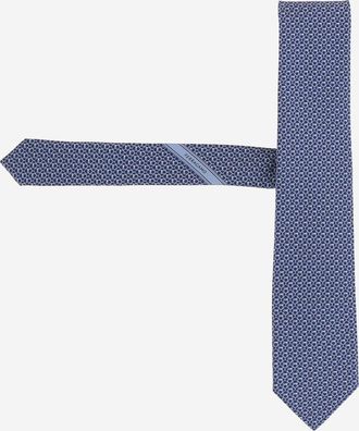 Ferragamo Mens Silk Tie Blue Pattern Ties & Bow