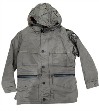 Parajumpers Mens Paul Hooded Jacket In Olive Grey