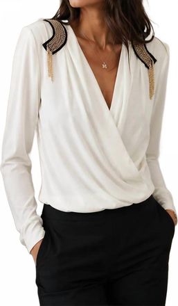Rinascimento Wrap Blouse In White
