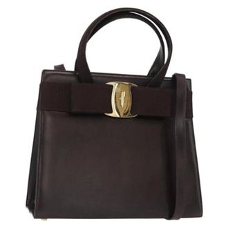 Ferragamo Pre-owned Handbags, female, Brown, Size: ONE SIZE Pre-owned Handbag