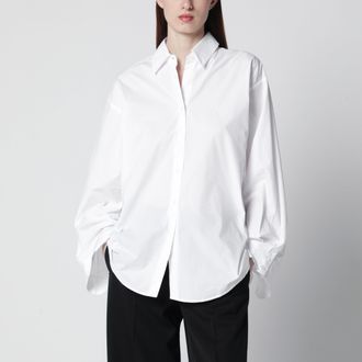Frankie Shop Tila wide-sleeve organic cotton shirt in white