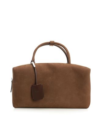 Max Mara Large Nubuck Leather Satchel Bag