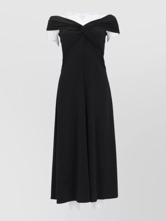 Michael Kors off shoulder midi dress ruched detailing