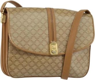 Celine Pre-owned Cross Body Bags, female, Beige, Size: ONE SIZE Pre-owned Canvas Cross Body Bag