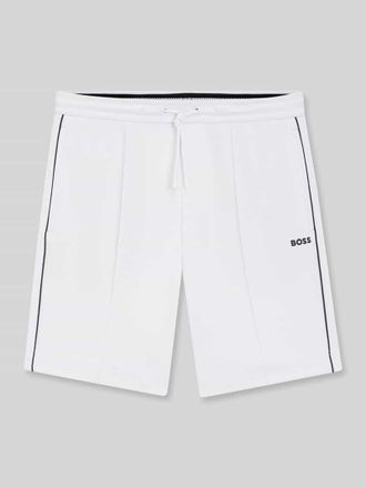 HUGO BOSS Regular Fit Sweatshorts aus Baumwoll-Mix Modell JT_JOIN HEADLO in Weiss, Gr&ouml;&szlig;e XXXL