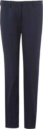 Lardini Blauwe Klassieke Wollen Broek - Dames - Slim Fit Broeken - Blauw - S - Wol - Broeken