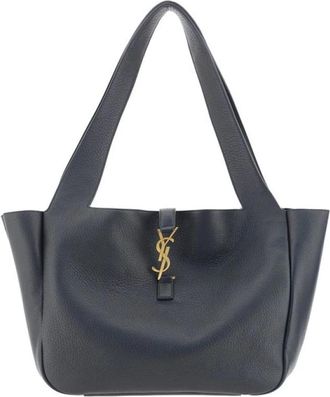 Saint Laurent Le 5 &Agrave; 7 Bea Leren Schoudertas - Dames - Shoppers - Zwart - ONE Size - Leer - Tassen