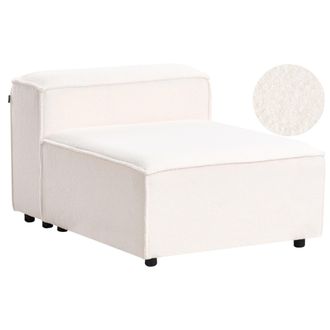 Beliani Beliani - Sill&oacute;n Modular Sin Reposabrazos Acolchado Tapizado Boucl&eacute; Blanco Crema Ardal