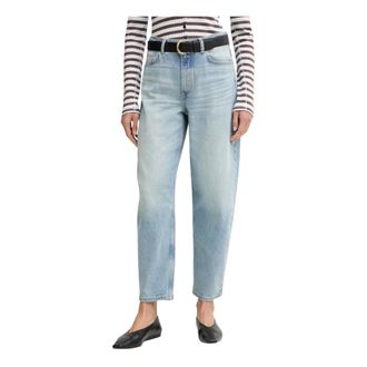 Marc O'Polo Lara Barrel Cropped Jeans - Dames - Jeans - Blauw - Maat: W29 L32 Katoen
