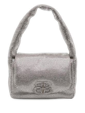 Balenciaga 2011 Small Rhinestone Embellished Calfskin Monaco Sling shoulder bag - Silver