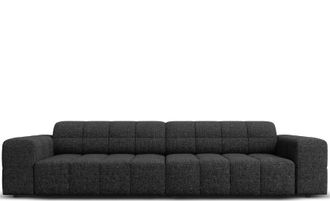 BLOOMINGLOFT 4-Sitzer Design Sofa Chicago mit Chenille-Bezug