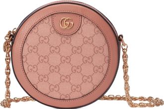 Gucci (WMNS) Gucci Ophidia GG Mini Round Shoulder Bag Pink 550618-FACC5-5748