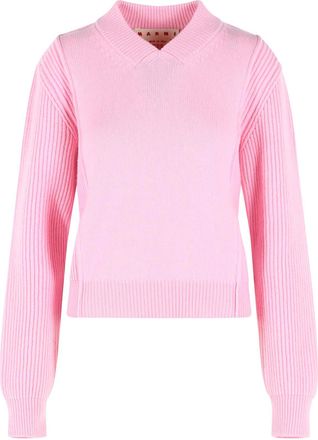 Marni Pink Virgin Wool And Cashmere Sweater