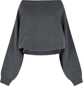 Maison Margiela Grey Wool Blend Knit Top