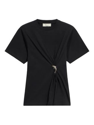 Blumarine dolphin-detail T-shirt - women - Cotton - S - Black