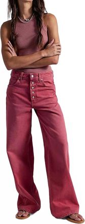Free People Nia Boyfriend Jeans In Pink